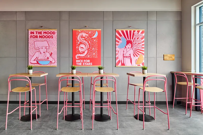 Wok Box restaurant - interior design detail